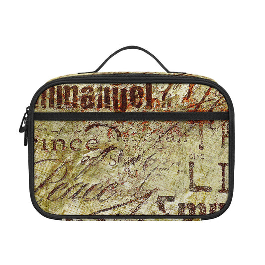 Old Religious Words Print Portable Lunch Bag