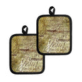 Old Religious Words Print Pot Holders