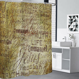 Old Religious Words Print Premium Shower Curtain