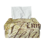 Old Religious Words Print Rectangle Tissue Box Cover