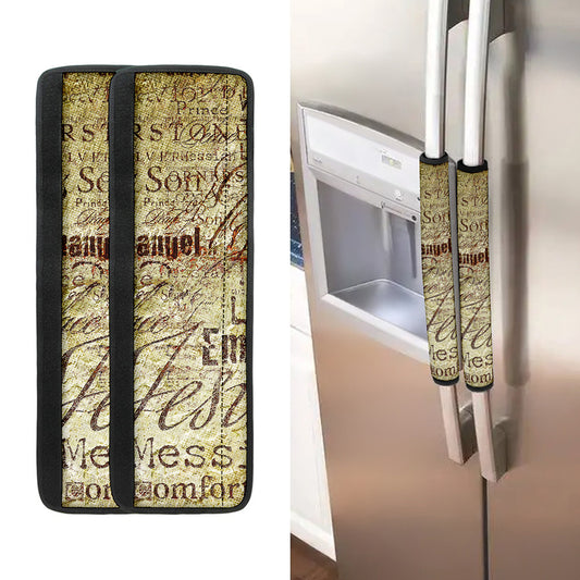 Old Religious Words Print Refrigerator Handle Covers