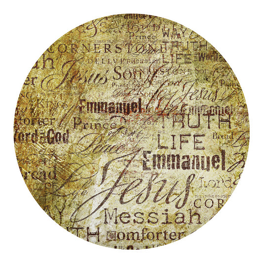 Old Religious Words Print Round Blanket