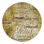 Old Religious Words Print Round Blanket