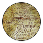 Old Religious Words Print Round Floor Mat