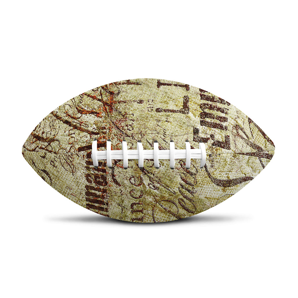 Old Religious Words Print Rugby Ball