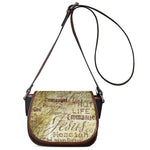 Old Religious Words Print Saddle Bag