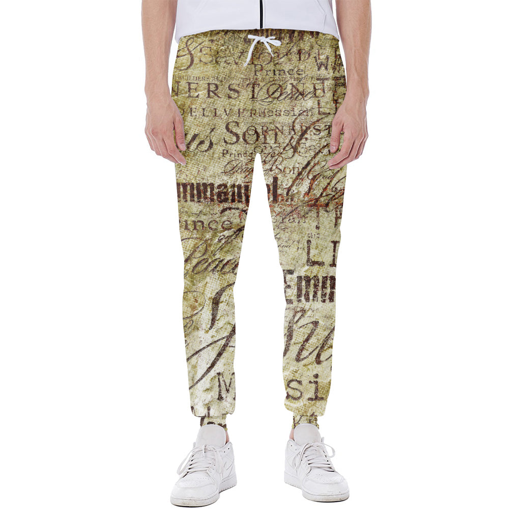 Old Religious Words Print Scuba Joggers