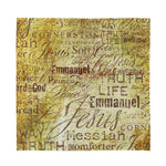 Old Religious Words Print Silk Bandana