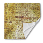 Old Religious Words Print Silk Bandana