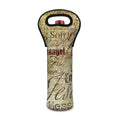 Old Religious Words Print Single Neoprene Wine Tote