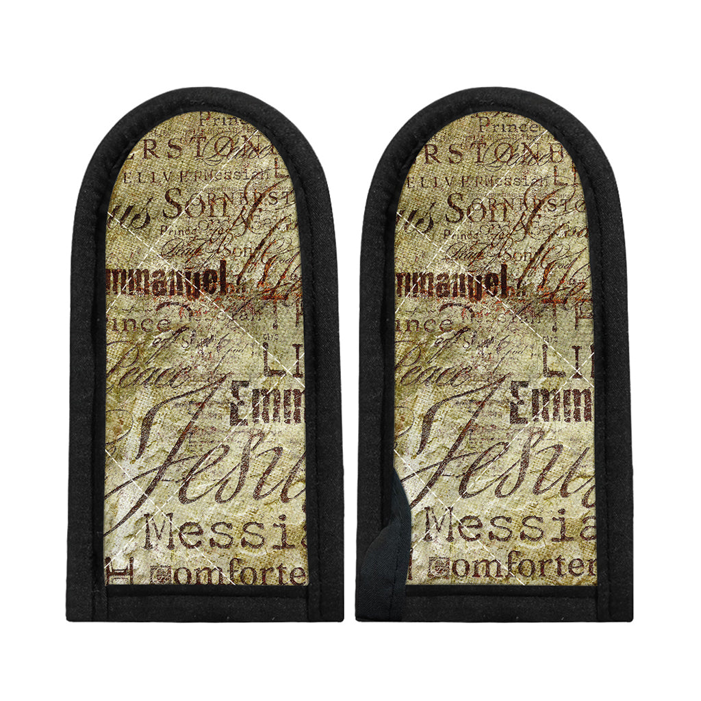 Old Religious Words Print Skillet Handle Cover