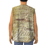 Old Religious Words Print Sleeveless Baseball Jersey