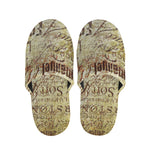 Old Religious Words Print Slippers
