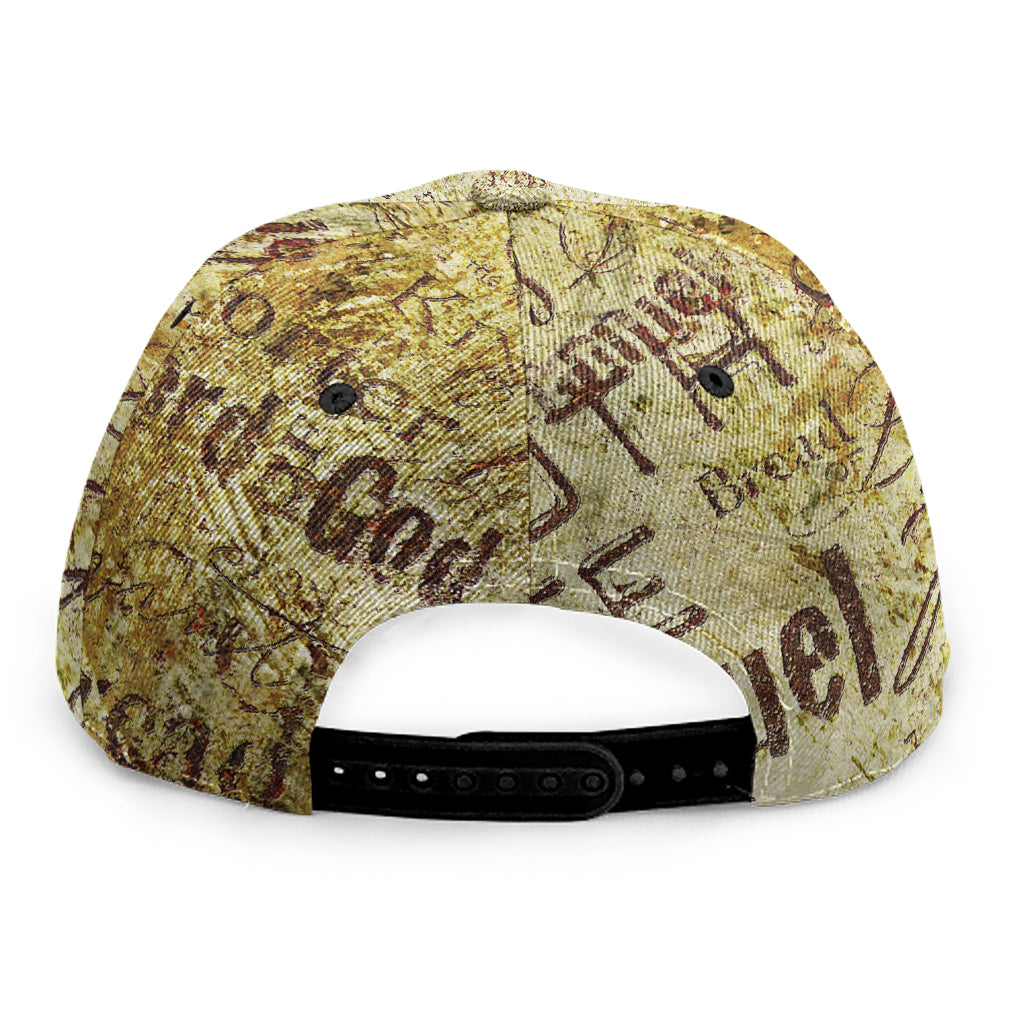 Old Religious Words Print Snapback Cap