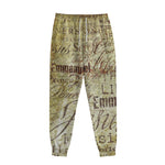 Old Religious Words Print Sweatpants