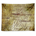 Old Religious Words Print Tapestry