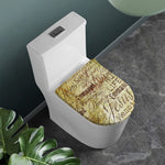 Old Religious Words Print Toilet Lid Cover