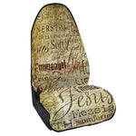 Old Religious Words Print Waterproof Car Seat Cover
