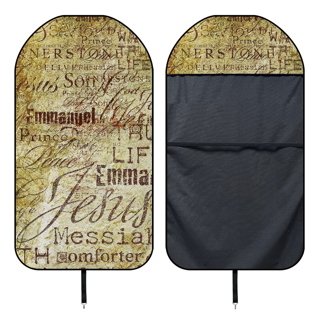 Old Religious Words Print Waterproof Car Seat Cover
