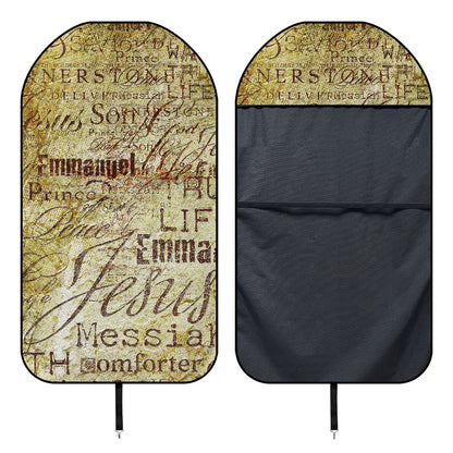 Old Religious Words Print Waterproof Car Seat Cover