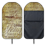 Old Religious Words Print Waterproof Car Seat Cover