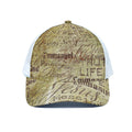 Old Religious Words Print White Mesh Trucker Hat