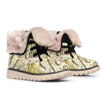 Old Religious Words Print Winter Boots