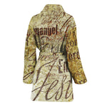 Old Religious Words Print Women's Bathrobe