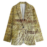 Old Religious Words Print Women's Blazer