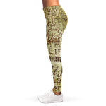 Old Religious Words Print Women's Leggings