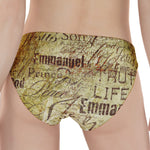 Old Religious Words Print Women's Panties