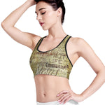 Old Religious Words Print Women's Sports Bra