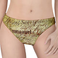 Old Religious Words Print Women's Thong