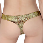 Old Religious Words Print Women's Thong