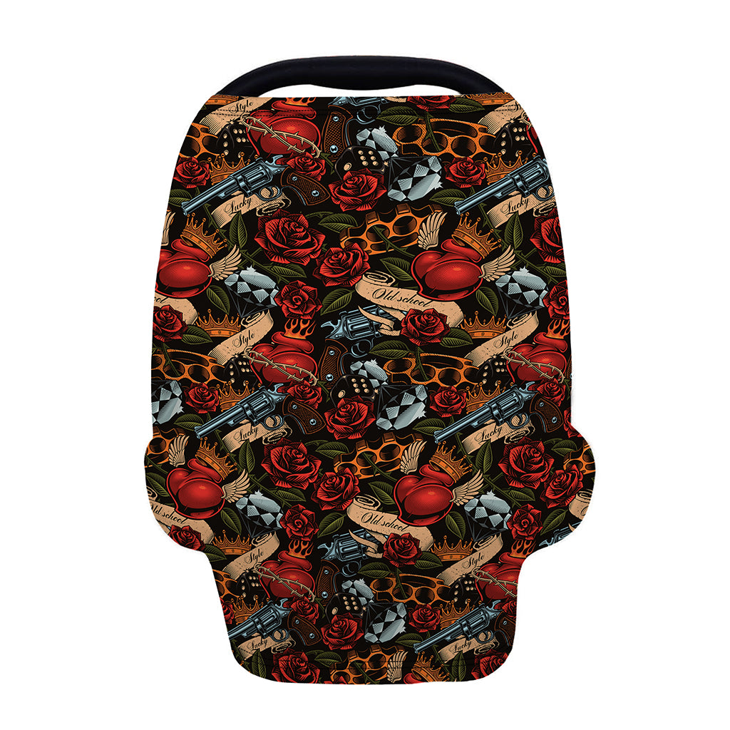 Old School Tattoo Print Baby Seat Cover