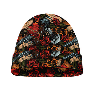 Old School Tattoo Print Beanie