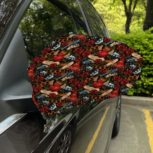 Old School Tattoo Print Car Side Mirror Covers