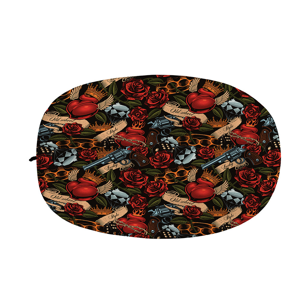 Old School Tattoo Print Car Side Mirror Covers