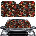 Old School Tattoo Print Car Windshield Sun Shade