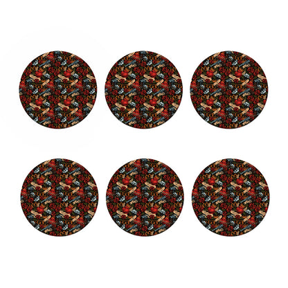 Old School Tattoo Print Coaster Set