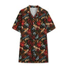 Old School Tattoo Print Cotton Hawaiian Shirt