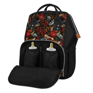 Old School Tattoo Print Diaper Bag