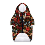 Old School Tattoo Print Dog Zip Up Hoodie