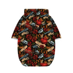 Old School Tattoo Print Dog Zip Up Hoodie