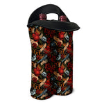 Old School Tattoo Print Double Neoprene Wine Tote