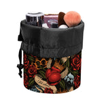 Old School Tattoo Print Drawstring Makeup Bag