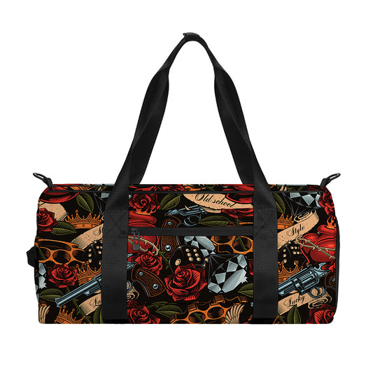 Old School Tattoo Print Gym Bag