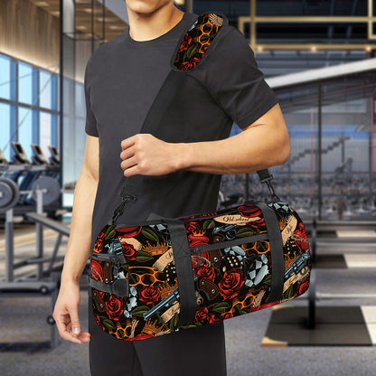 Old School Tattoo Print Gym Bag