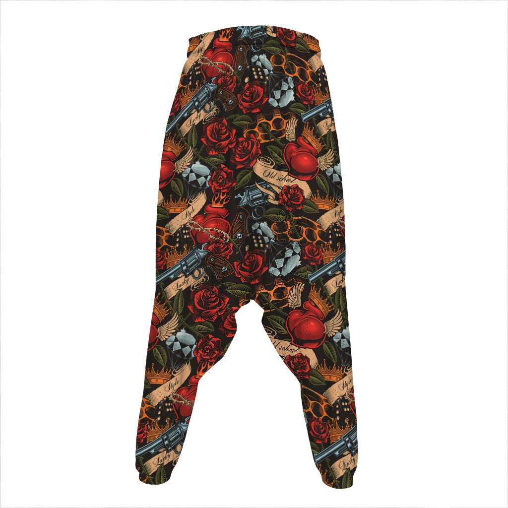 Old School Tattoo Print Hammer Pants