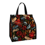 Old School Tattoo Print Insulated Lunch Tote